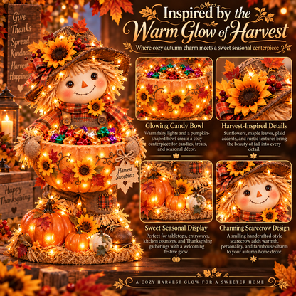 🔥 Limited-Time 49% OFF –– Lighted Scarecrow Candy Bowl