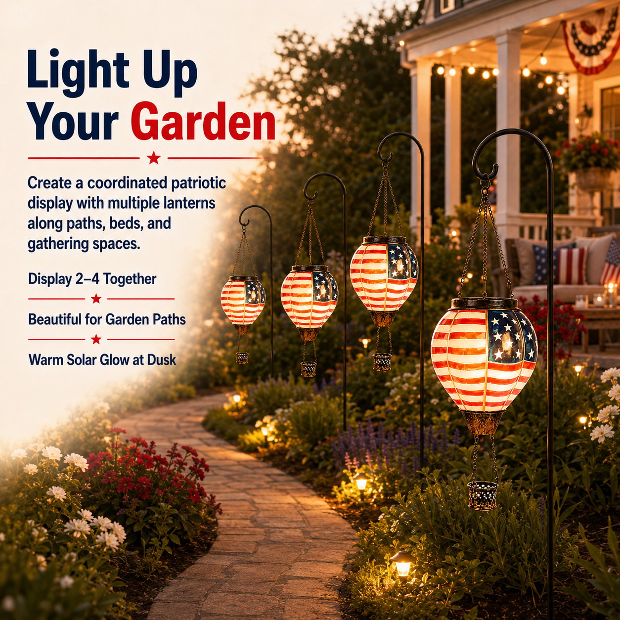 🔥🔥 Father's Day Special: Buy 2, Get Free Shipping — 250th Anniversary Edition Solar Hot Air Balloon Lanterns