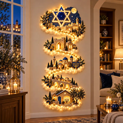 🕎 49% OFF | Glowing Hanukkah Wall Decor – 4 Festival of Lights Designs