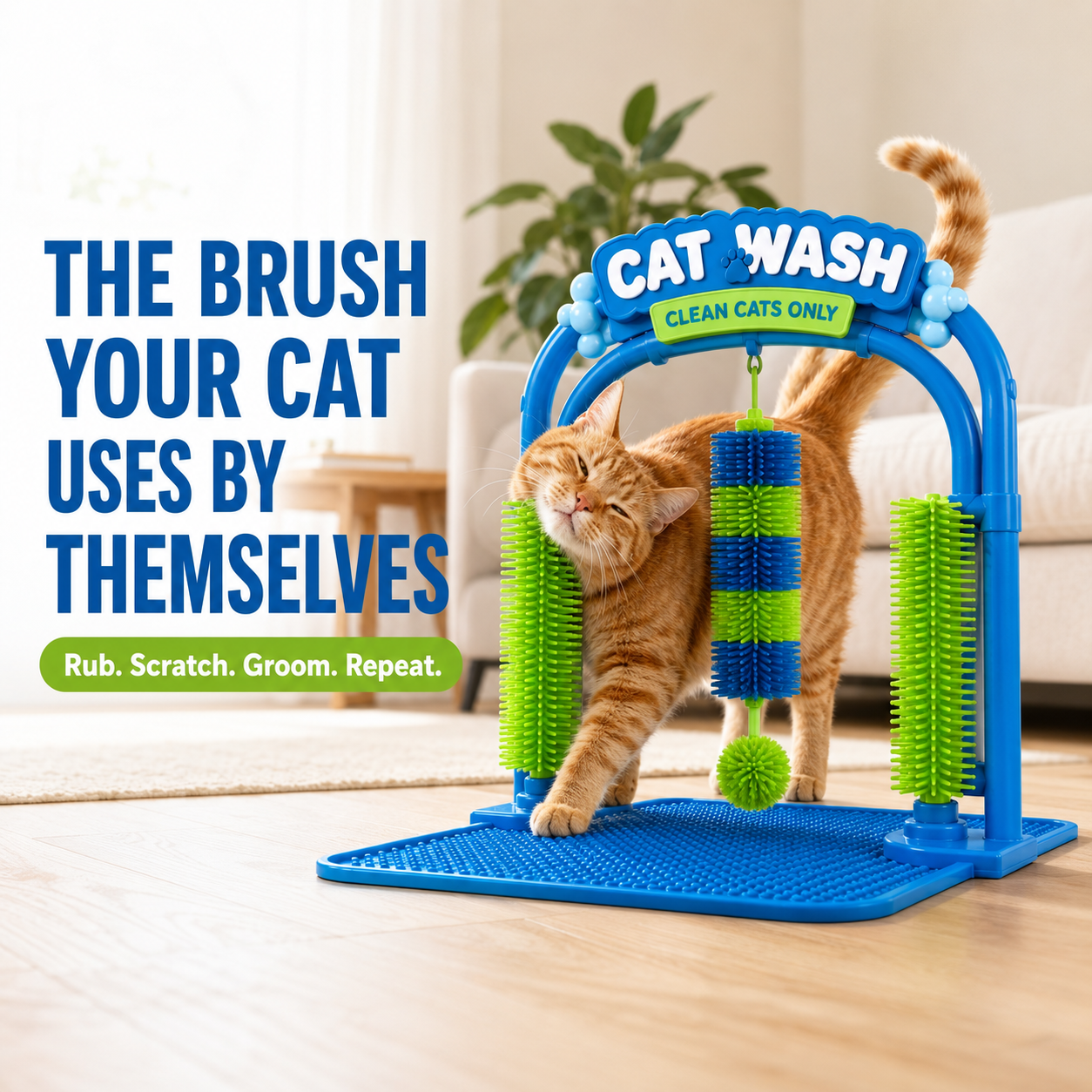 🐾Cat Self-Grooming Arch — Let Your Cat Groom Themselves
