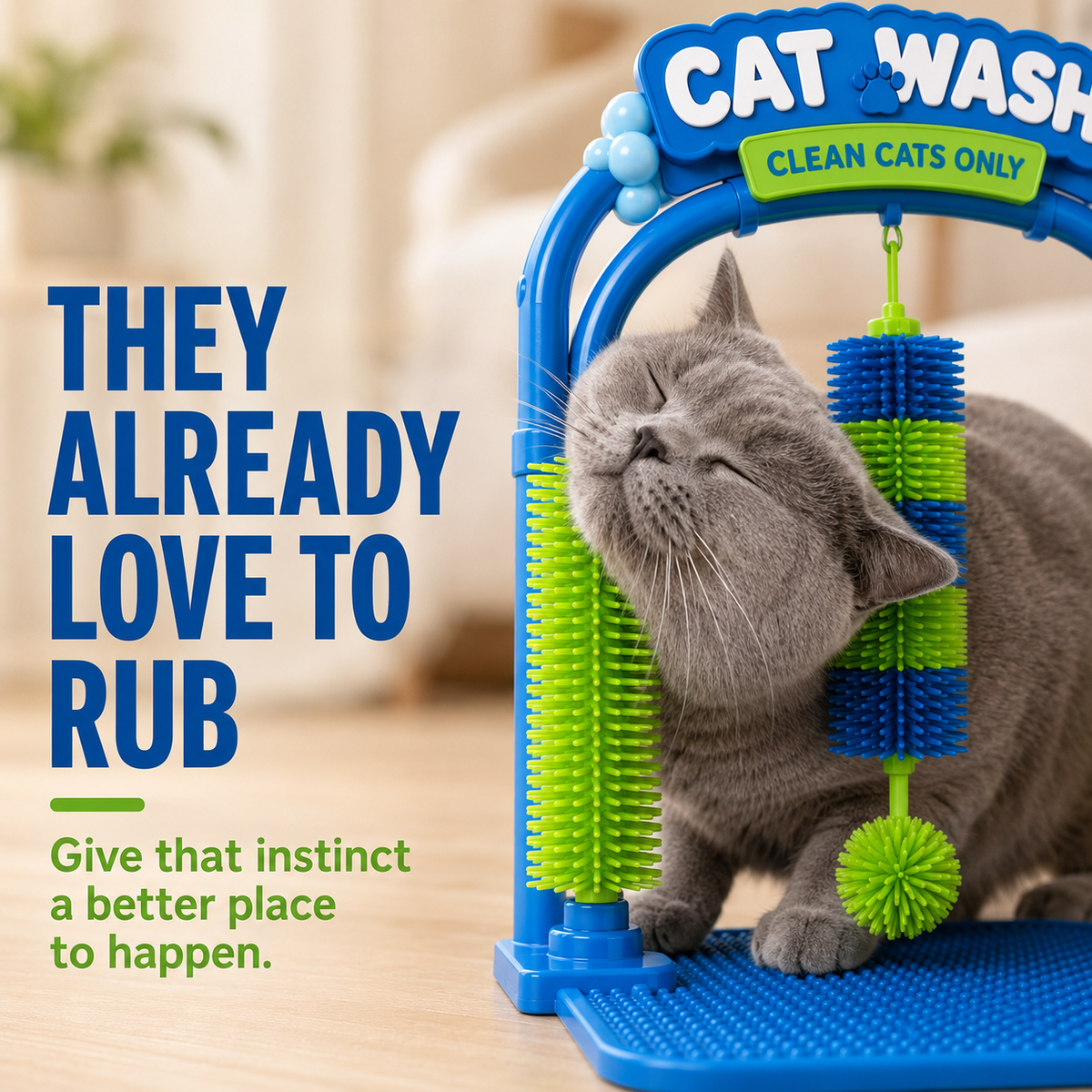 🐾Cat Self-Grooming Arch — Let Your Cat Groom Themselves
