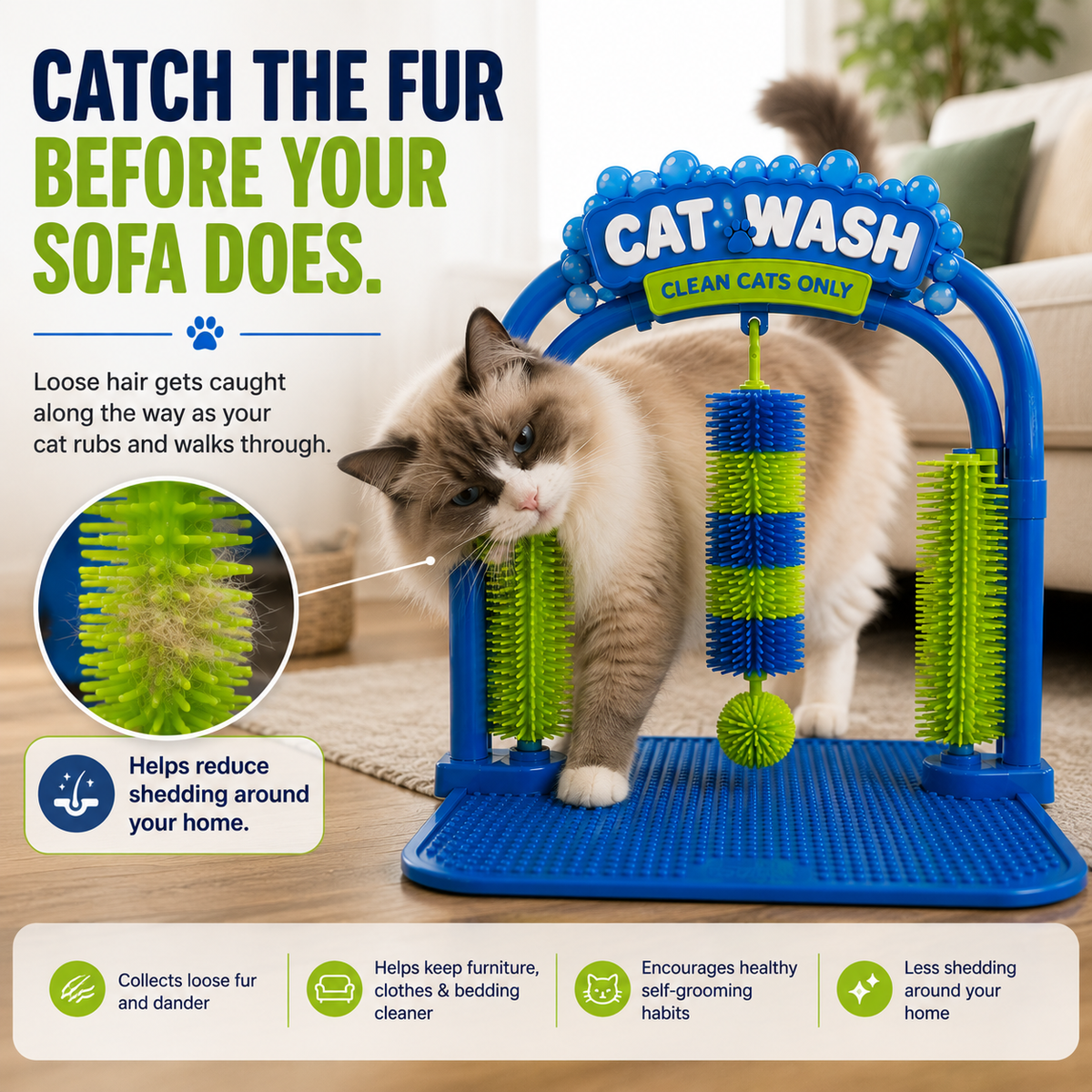 🐾Cat Self-Grooming Arch — Let Your Cat Groom Themselves