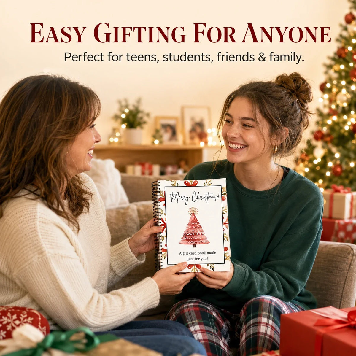 ⏰ Limited-Time Christmas Deal –Gift Card Book for Cards, Cash & Notes 🎄