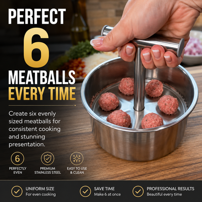 🔥 Limited-Time 50% OFF! Stainless Steel Meatball Shaper – Make Perfect Meatballs Fast & Easy 🍖✨
