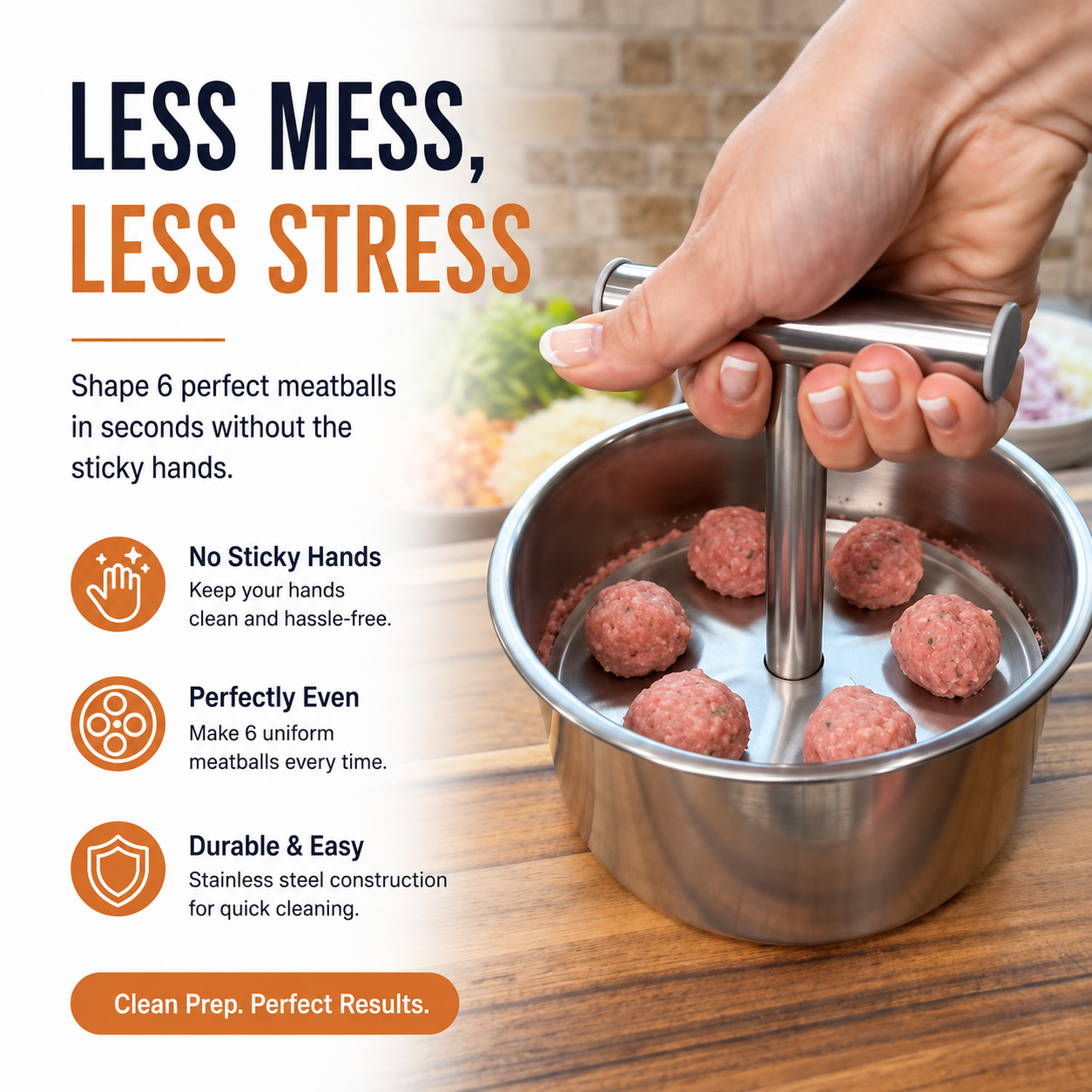 🔥 Limited-Time 50% OFF! Stainless Steel Meatball Shaper – Make Perfect Meatballs Fast & Easy 🍖✨