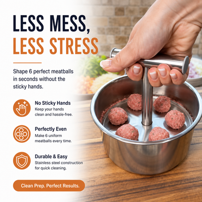 🔥 Limited-Time 50% OFF! Stainless Steel Meatball Shaper – Make Perfect Meatballs Fast & Easy 🍖✨