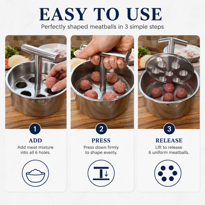 🔥 Limited-Time 50% OFF! Stainless Steel Meatball Shaper – Make Perfect Meatballs Fast & Easy 🍖✨