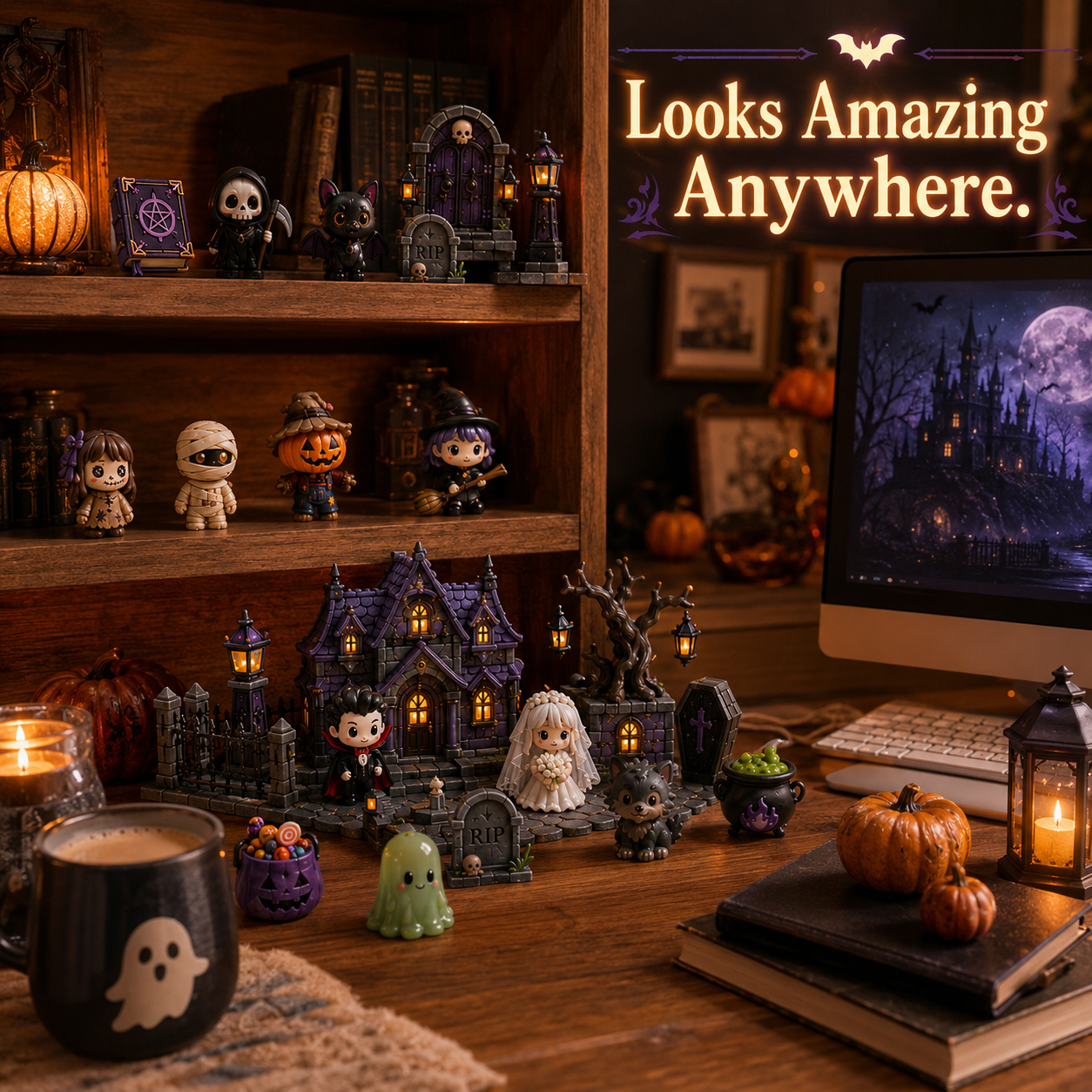 🔥Limited time 55% OFF | DIY Spooky Haunted House Kit 👻 Build, Decorate & Display | Creative Halloween Craft for Kids & Adults