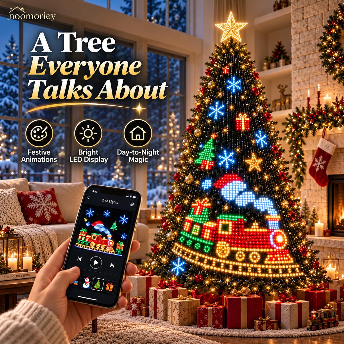 🚚 FREE SHIPPING | 🎄✨ LuminaTree™ Pro – Smart App-Controlled Christmas Tree Lights