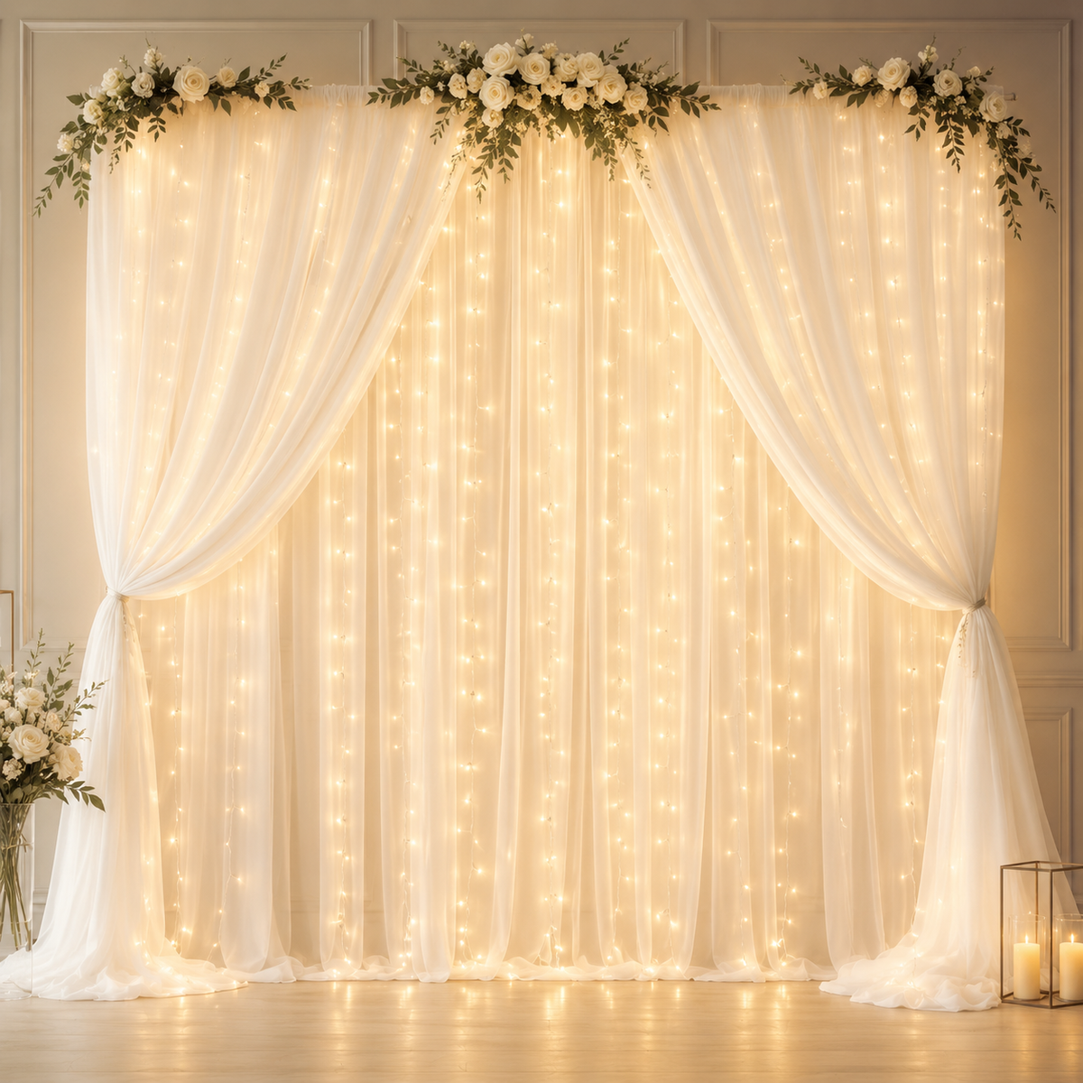 ✨ 34% OFF | Dreamy Tulle Curtain Lights Set – Turn Any Room Into a Glowing Backdrop