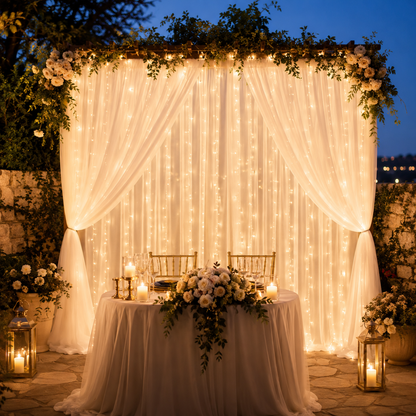 ✨ 34% OFF | Dreamy Tulle Curtain Lights Set – Turn Any Room Into a Glowing Backdrop