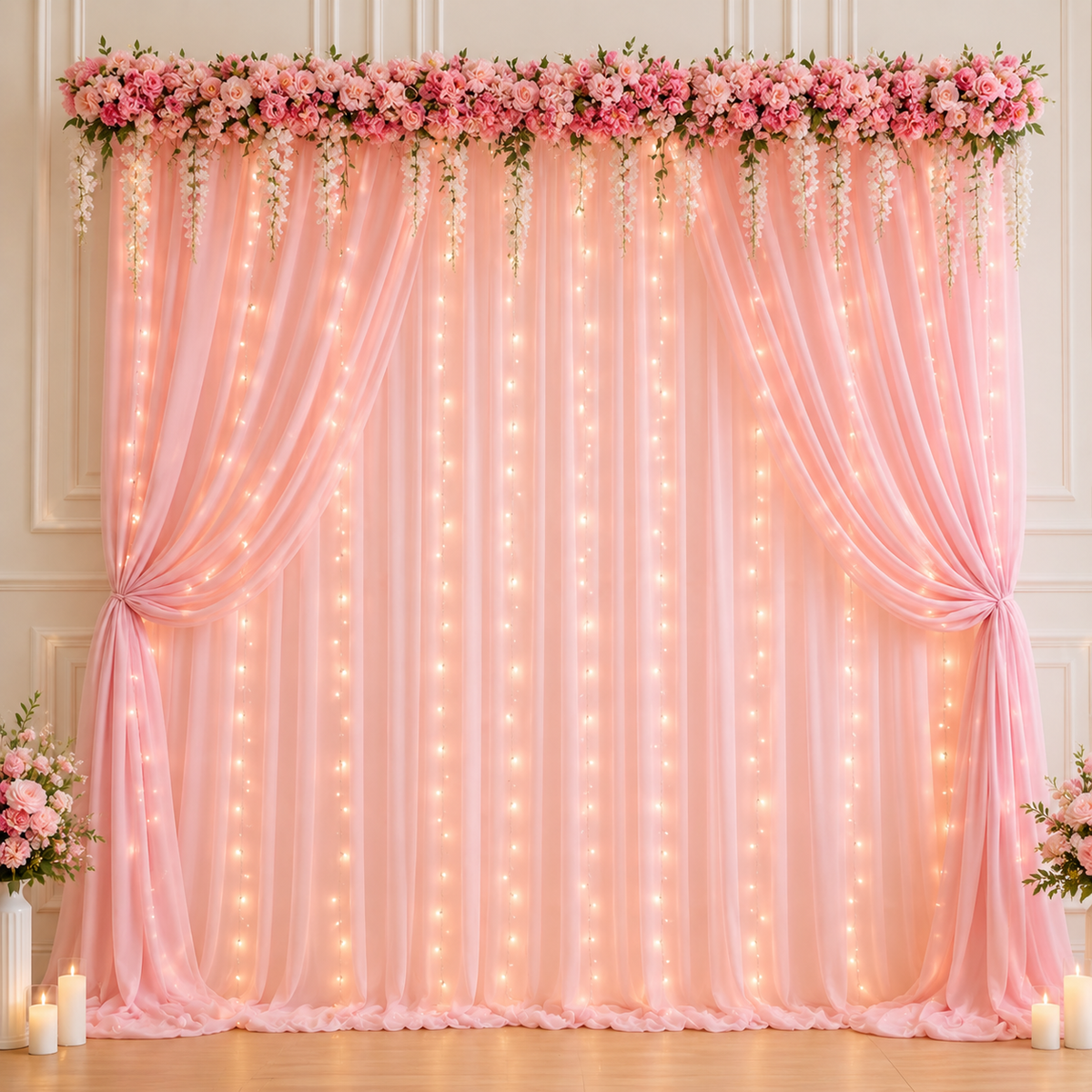 ✨ 34% OFF | Dreamy Tulle Curtain Lights Set – Turn Any Room Into a Glowing Backdrop
