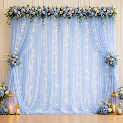 ✨ 34% OFF | Dreamy Tulle Curtain Lights Set – Turn Any Room Into a Glowing Backdrop