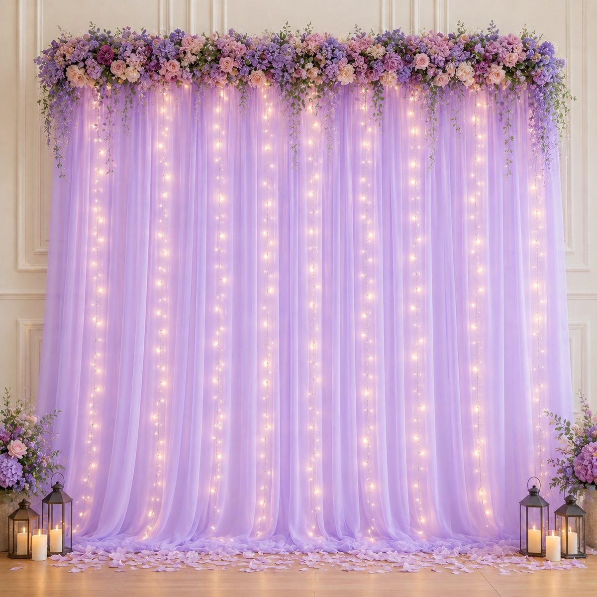 ✨ 34% OFF | Dreamy Tulle Curtain Lights Set – Turn Any Room Into a Glowing Backdrop