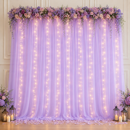 ✨ 34% OFF | Dreamy Tulle Curtain Lights Set – Turn Any Room Into a Glowing Backdrop