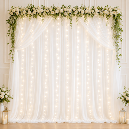 ✨ 34% OFF | Dreamy Tulle Curtain Lights Set – Turn Any Room Into a Glowing Backdrop