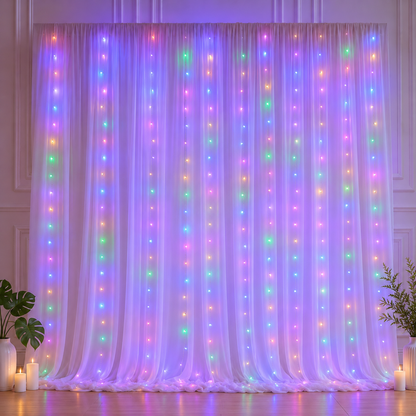 ✨ 34% OFF | Dreamy Tulle Curtain Lights Set – Turn Any Room Into a Glowing Backdrop