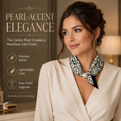 ✨ 50% OFF | Magnetic Pearl Scarf Necklace – Snap On, Style Instantly 🧣