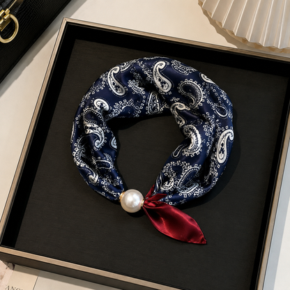 ✨ 50% OFF | Magnetic Pearl Scarf Necklace – Snap On, Style Instantly 🧣
