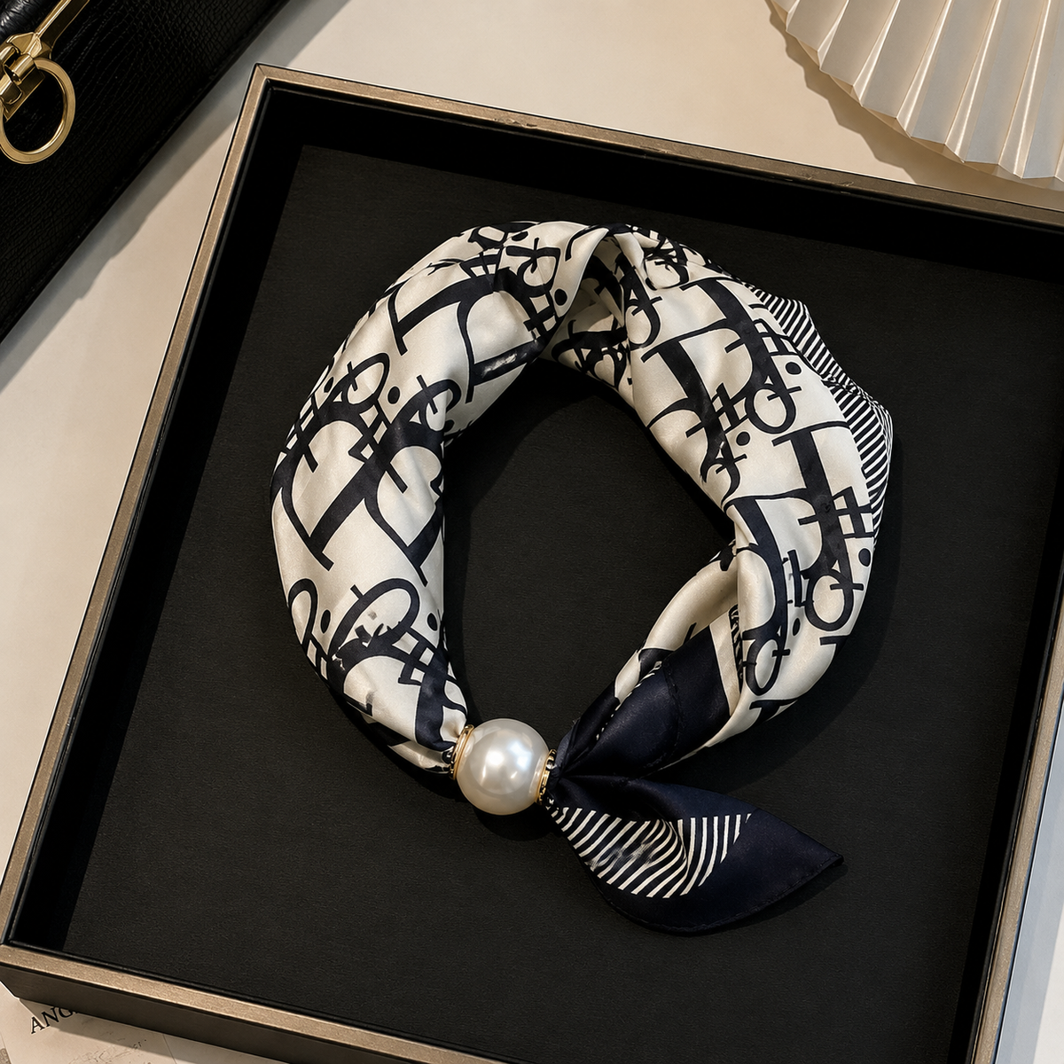 ✨ 50% OFF | Magnetic Pearl Scarf Necklace – Snap On, Style Instantly 🧣