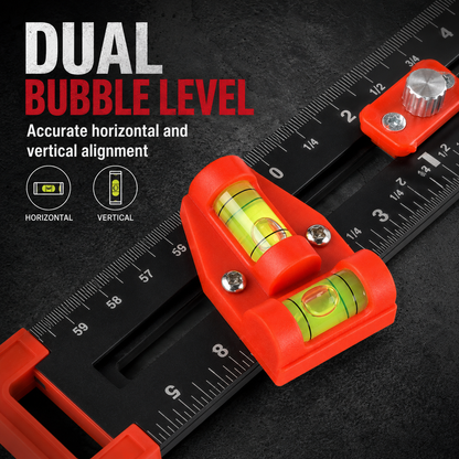 🛠️ 50% OFF | 4-in-1 Adjustable Drilling & Marking Square – Measure, Position, Mark & Drill