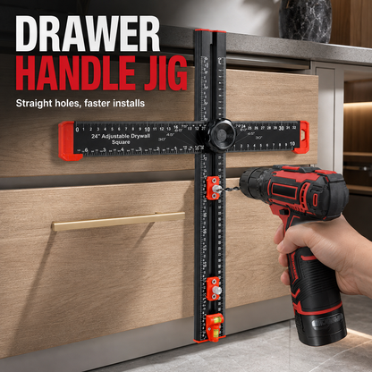 🛠️ 50% OFF | 4-in-1 Adjustable Drilling & Marking Square – Measure, Position, Mark & Drill
