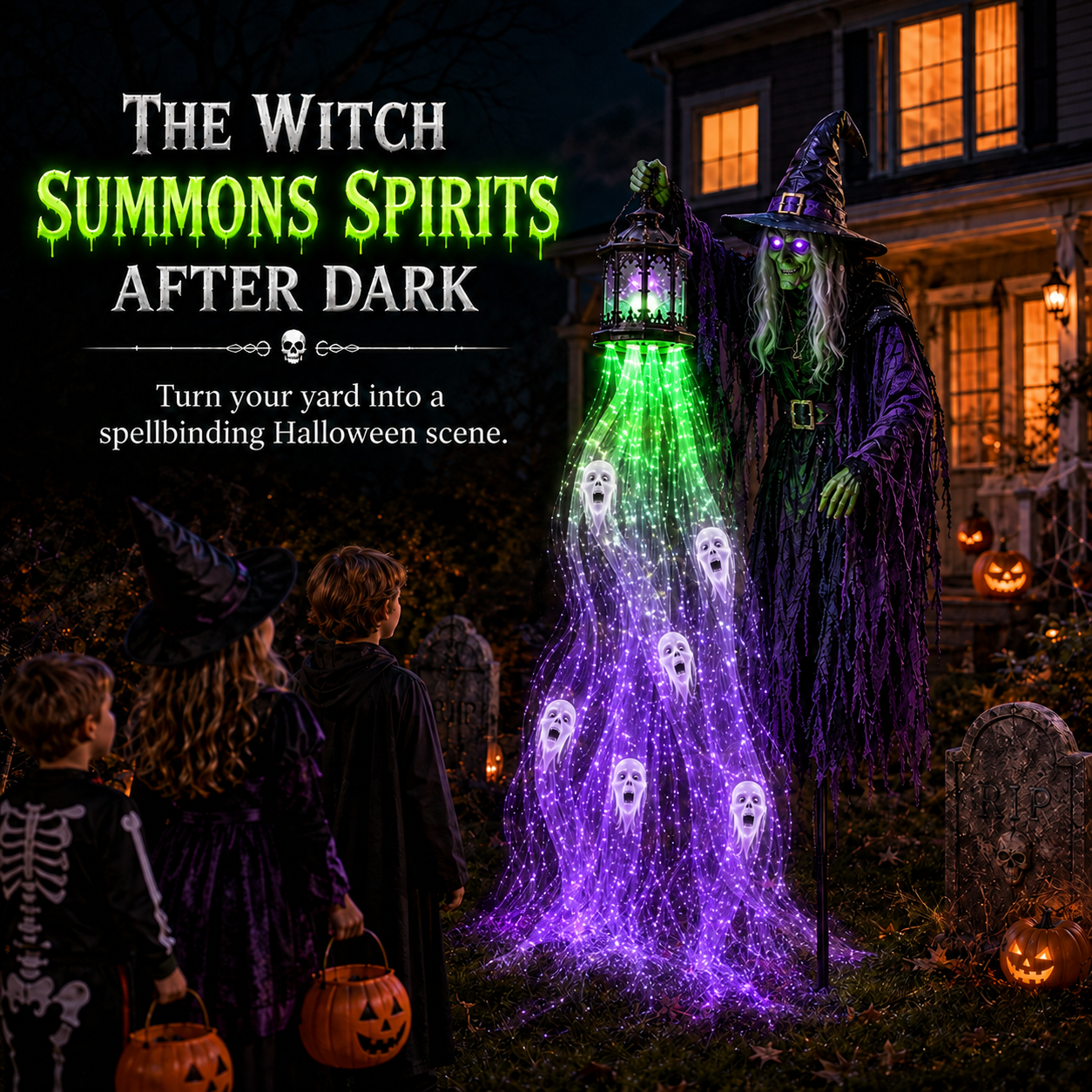 🎁 Today Only: 49% OFF 🎁Animated Halloween Soul Harvester Garden Light Collection💀