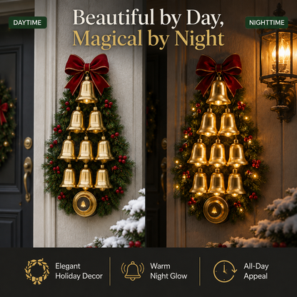 🔔 55% OFF | Christmas Bell Cascade Doorbell™ – Press, Glow & Chime Holiday Door Decor 🎄