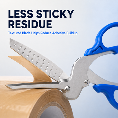 ⚡Anti-Jam Multi-Purpose Cardboard Scissors – Cut Boxes, Tape & Labels with Less Struggle