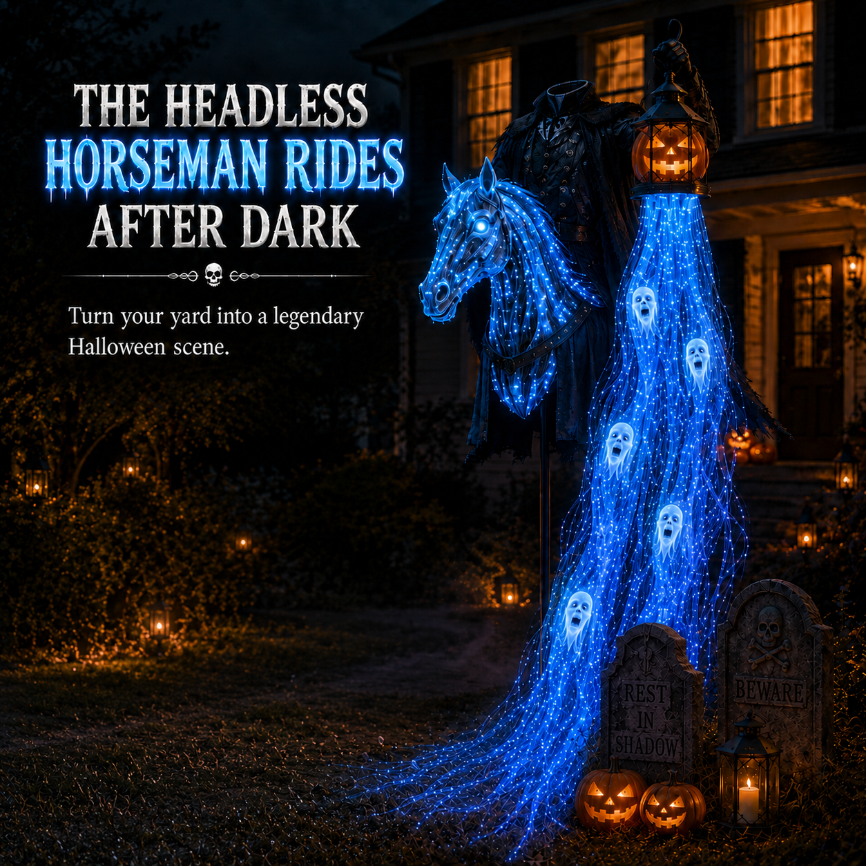 👻 50% OFF | Solar Halloween Spirit-Cascade Garden Lights – 6 Haunted Characters to Choose From