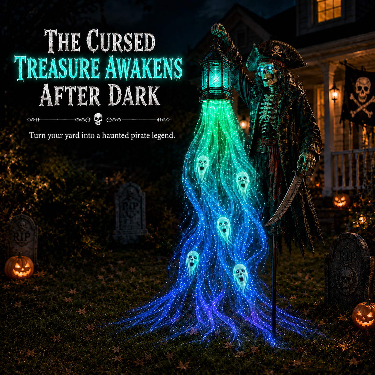 👻 50% OFF | Solar Halloween Spirit-Cascade Garden Lights – 6 Haunted Characters to Choose From