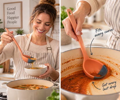 ⚡Soft Top Silicone Kitchen LADLE Spoon