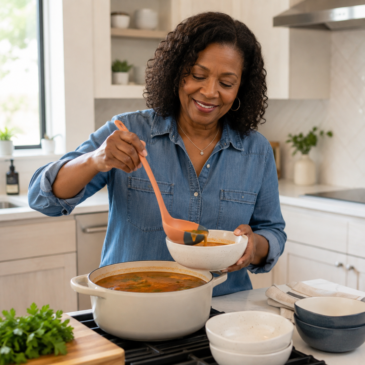 ⚡Soft Top Silicone Kitchen LADLE Spoon