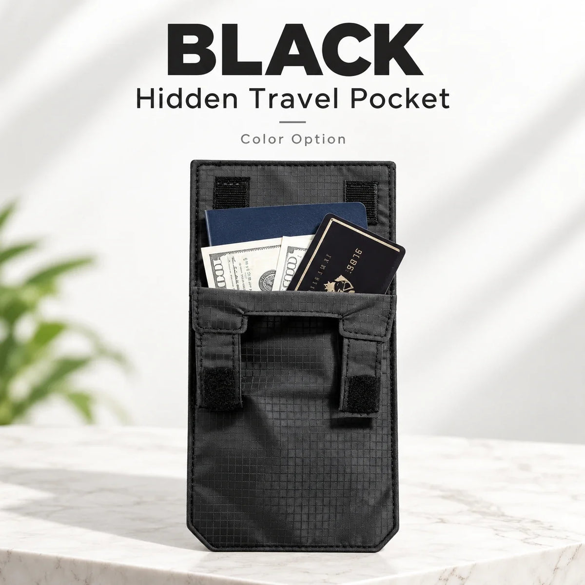 Hidden Travel Belt Wallet & Passport Pouch | Slim Under-Clothes Pocket