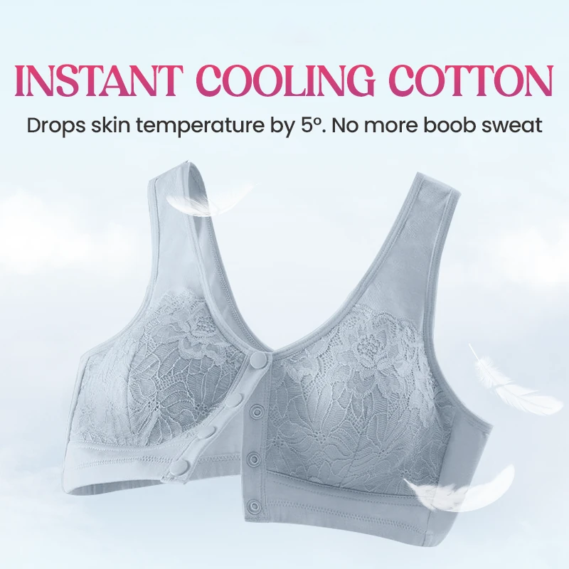 Everyday Comfort Front-Closure Lace Bra — Wire-Free & Full Coverage