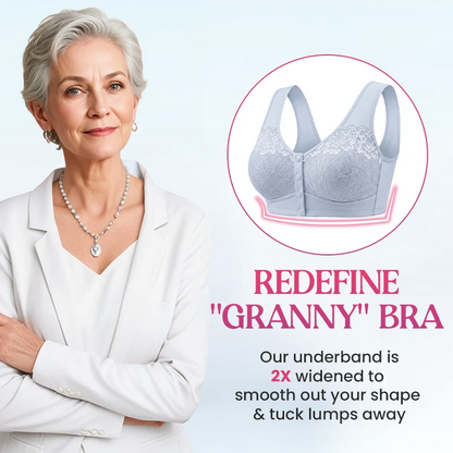 Everyday Comfort Front-Closure Lace Bra — Wire-Free & Full Coverage