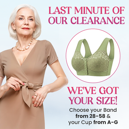 Everyday Comfort Front-Closure Lace Bra — Wire-Free & Full Coverage