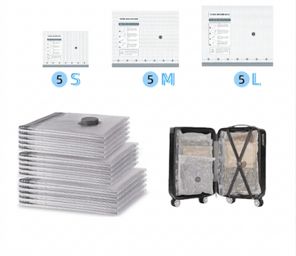 🔥 40% OFF Travel Packing Upgrade | Rechargeable Vacuum Pump + 6 Storage Bags