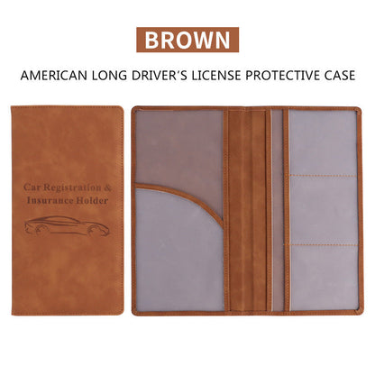 🔥 Limited-Time Offer! 49% OFF -🚗 Car Registration & Insurance Document Holder | Premium PU Leather Organizer