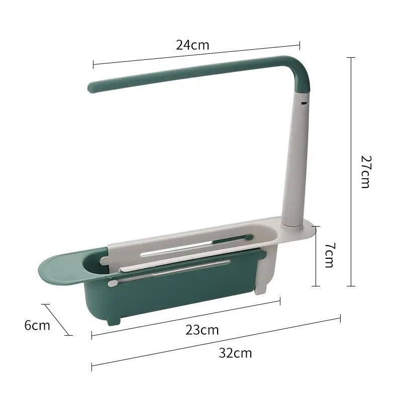 🔥 Limited-Time Offer! Adjustable Telescopic Sink Organizer – Drain, Dry & Declutter