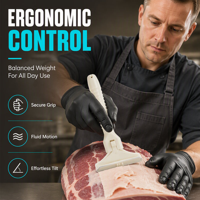 🥩🔥 50% OFF! Stainless Steel Meat Scraper – Easy Fat & Fascia Removal Tool for Beef & Pork 🔪✨