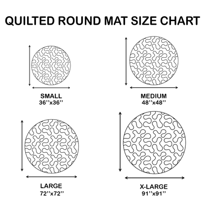 👻 3D Optical Illusion Skeleton Vortex Quilted Round Halloween Rug