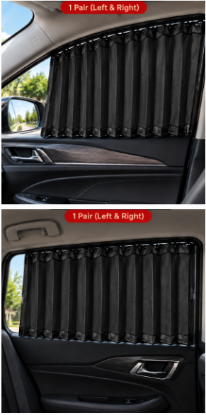 🚗 Pleated Car Window Curtains – More Shade, More Privacy, Better Rides
