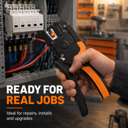 🔧 3-in-1 Self-Adjusting Wire Stripper – Cut, Strip & Crimp Without Switching Tools