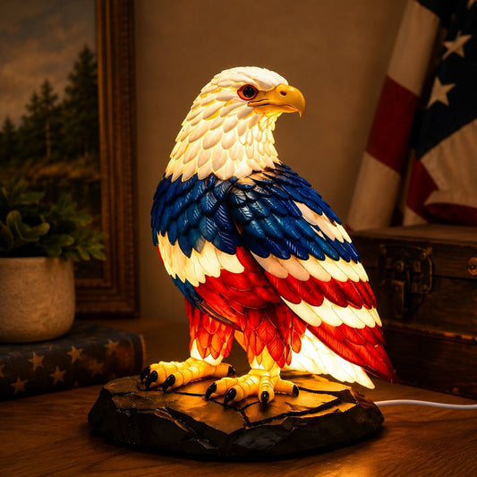 🔥Limited time 55% 🇺🇸 Patriotic Eagle LED Table Lamp 🦅 Proud American Home Decor – Buy 2 & Get Free Shipping