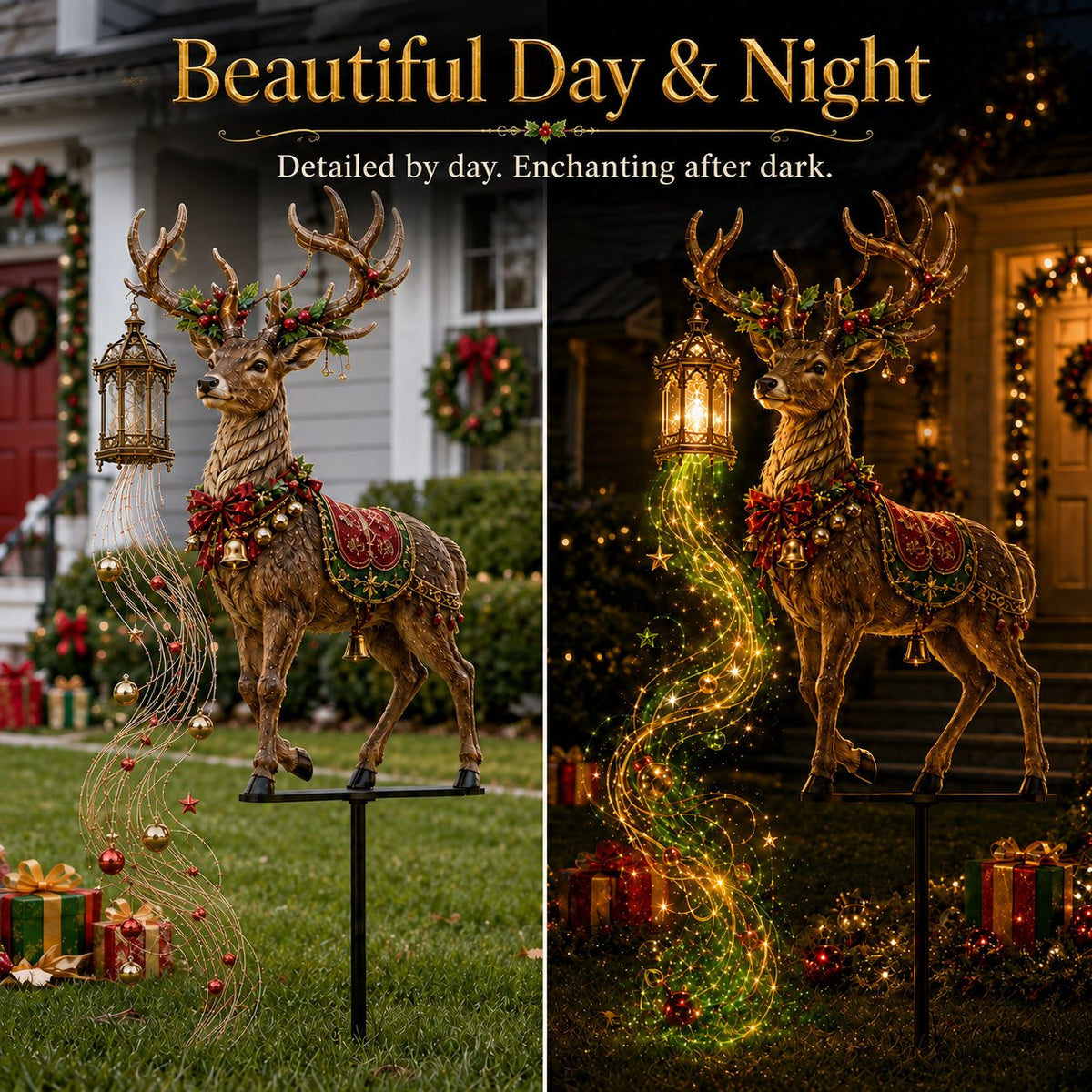 🔥 Limited-Time Offer! 49% OFF - Holiday Yard Special | Light-Up Reindeer Lantern