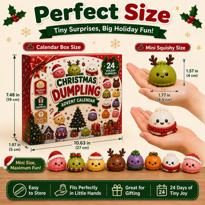 🎁2026 Squishy Advent Calendar – 24 Cute Mini Dumplings for Christmas