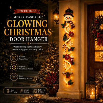 🎄 48% OFF – MerryCascade™ Light-Up Christmas Door Hanger | 6 Festive Designs ✨