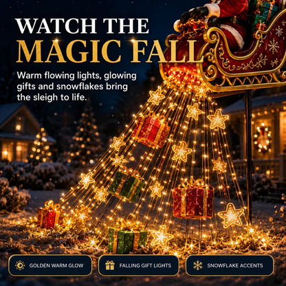 🎅 Holiday Special — Save 49% | Santa’s Magical Flying Sleigh Solar Cascade Light