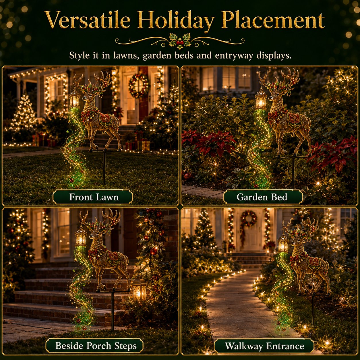 🔥 Limited-Time Offer! 49% OFF - Holiday Yard Special | Light-Up Reindeer Lantern